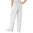 Medline ComfortEase Women's Elastic Waist Scrub Pants with 2 Pockets - ComfortEase Women's Elastic Waist 2-Pocket Scrub Pants, Size 4XL Regular Inseam, White - 8850XTQ4XL