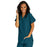 Medline ComfortEase Women's Crossover Tunic Scrub Top with Two Pockets - ComfortEase Women's Short-Sleeve Crossover Tunic Scrub Top with 2 Pockets, Size M, Caribbean Blue - 8851JCBM