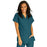 Medline ComfortEase Women's Crossover Tunic Scrub Top with Two Pockets - ComfortEase Women's Short-Sleeve Crossover Tunic Scrub Top with 2 Pockets, Size M, Caribbean Blue - 8851JCBM