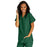 Medline ComfortEase Women's Crossover Tunic Scrub Top with Two Pockets - ComfortEase Women's Short-Sleeve Crossover Tunic Scrub Top with 2 Pockets, Size L, Evergreen - 8851JEGL