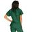 Medline ComfortEase Women's Crossover Tunic Scrub Top with Two Pockets - ComfortEase Women's Short-Sleeve Crossover Tunic Scrub Top with 2 Pockets, Size M, Evergreen - 8851JEGM