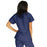 Medline ComfortEase Women's Crossover Tunic Scrub Top with Two Pockets - ComfortEase Women's Short-Sleeve Crossover Tunic Scrub Top with 2 Pockets, Size M, Midnight Blue - 8851JNTM