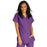 Medline ComfortEase Women's Crossover Tunic Scrub Top with Two Pockets - ComfortEase Women's Short-Sleeve Crossover Tunic Scrub Top with 2 Pockets, Size S, Rich Purple - 8851JPPS