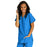 Medline ComfortEase Women's Crossover Tunic Scrub Top with Two Pockets - ComfortEase Women's Short-Sleeve Crossover Tunic Scrub Top with 2 Pockets, Size L, Royal Blue - 8851JRLL