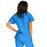 Medline ComfortEase Women's Crossover Tunic Scrub Top with Two Pockets - ComfortEase Women's Short-Sleeve Crossover Tunic Scrub Top with 2 Pockets, Size L, Royal Blue - 8851JRLL