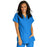 Medline ComfortEase Women's Crossover Tunic Scrub Top with Two Pockets - ComfortEase Women's Short-Sleeve Crossover Tunic Scrub Top with 2 Pockets, Size L, Royal Blue - 8851JRLL