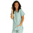 Medline ComfortEase Women's Crossover Tunic Scrub Top with Two Pockets - ComfortEase Women's Short-Sleeve Crossover Tunic Scrub Top with 2 Pockets, Size L, Seaspray - 8851JSSL