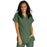 Medline ComfortEase Women's Crossover Tunic Scrub Top with Two Pockets - ComfortEase Women's Short-Sleeve Crossover Tunic Scrub Top with 2 Pockets, Size M, Olive - 8851OLVM