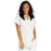 Medline ComfortEase Women's Crossover Tunic Scrub Top with Two Pockets - ComfortEase Women's Short-Sleeve Crossover Tunic Scrub Top with 2 Pockets, Size L, White - 8851XTQL