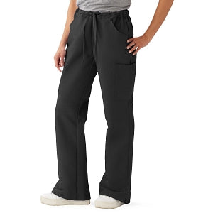 Medline ComfortEase Women's Modern Fit Cargo Scrub Pants with 4 Pockets - ComfortEase Women's Modern Fit Cargo Scrub Pants with 4 Pockets, Size L Petite Inseam, Black - 8865DKWLP