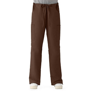 Medline ComfortEase Women's Modern Fit Cargo Scrub Pants with 4 Pockets - ComfortEase Women's Modern Fit Cargo Scrub Pants with 4 Pockets, Size L Tall Inseam, Brown - 8865JBRLT