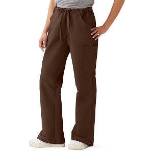 Medline ComfortEase Women's Modern Fit Cargo Scrub Pants with 4 Pockets - ComfortEase Women's Modern Fit Cargo Scrub Pants with 4 Pockets, Size L Tall Inseam, Brown - 8865JBRLT