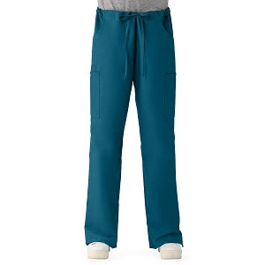 Medline ComfortEase Women's Modern Fit Cargo Scrub Pants with 4 Pockets - ComfortEase Women's Modern Fit Cargo Scrub Pants with 4 Pockets, Size L Petite Inseam, Caribbean Blue - 8865JCBLP