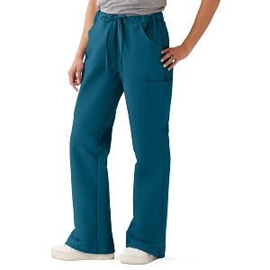 Medline ComfortEase Women's Modern Fit Cargo Scrub Pants with 4 Pockets - ComfortEase Women's Modern Fit Cargo Scrub Pants with 4 Pockets, Size L Petite Inseam, Caribbean Blue - 8865JCBLP