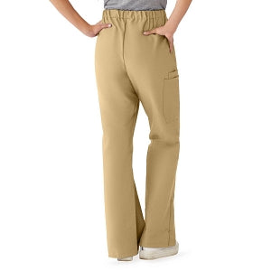 Medline ComfortEase Women's Modern Fit Cargo Scrub Pants with 4 Pockets - ComfortEase Women's Modern Fit Cargo Scrub Pants with 4 Pockets, Size L Petite Inseam, Khaki - 8865JKKLP