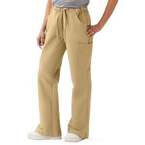 Medline ComfortEase Women's Modern Fit Cargo Scrub Pants with 4 Pockets - ComfortEase Women's Modern Fit Cargo Scrub Pants with 4 Pockets, Size L Petite Inseam, Khaki - 8865JKKLP