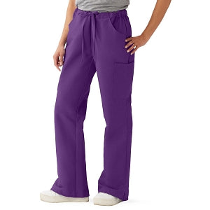 Medline ComfortEase Women's Modern Fit Cargo Scrub Pants with 4 Pockets - ComfortEase Women's Modern Fit Cargo Scrub Pants with 4 Pockets, Size L Petite Inseam, Rich Purple - 8865JPPLP