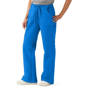 Medline ComfortEase Women's Modern Fit Cargo Scrub Pants with 4 Pockets - ComfortEase Women's Modern Fit Cargo Scrub Pants with 4 Pockets, Size L Tall Inseam, Royal Blue - 8865JRLLT