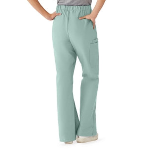 Medline ComfortEase Women's Modern Fit Cargo Scrub Pants with 4 Pockets - ComfortEase Women's Modern Fit Cargo Scrub Pants with 4 Pockets, Size L Tall Inseam, Seaspray - 8865JSSLT