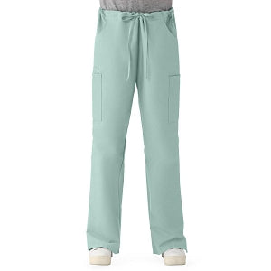 Medline ComfortEase Women's Modern Fit Cargo Scrub Pants with 4 Pockets - ComfortEase Women's Modern Fit Cargo Scrub Pants with 4 Pockets, Size S Petite Inseam, Seaspray - 8865JSSSP