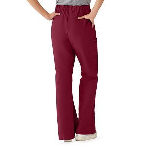 Medline ComfortEase Women's Modern Fit Cargo Scrub Pants with 4 Pockets - ComfortEase Women's Modern Fit Cargo Scrub Pants with 4 Pockets, Size L Petite Inseam, Wine - 8865JWNLP