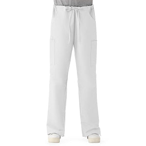 Medline ComfortEase Women's Modern Fit Cargo Scrub Pants with 4 Pockets - ComfortEase Women's Modern Fit Cargo Scrub Pants with 4 Pockets, Size L Petite Inseam, White - 8865XTQLP