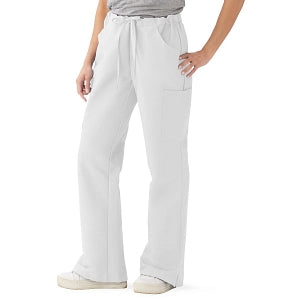 Medline ComfortEase Women's Modern Fit Cargo Scrub Pants with 4 Pockets - ComfortEase Women's Modern Fit Cargo Scrub Pants with 4 Pockets, Size L Petite Inseam, White - 8865XTQLP