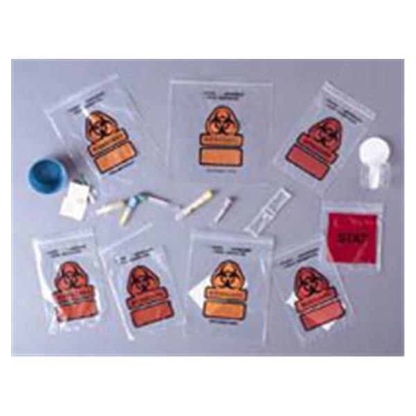 Rd Plastics Specimen Transport Bag Clr Rclsbl Clsr w/ 3-Wl/ Sprt Pch 100/Pk, 10 PK/CA (B22)