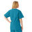 Medline AngelStat Women's V-Neck Tunic Scrub Top with 2 Pockets - AngelStat Women's V-Neck Short-Sleeve Tunic Scrub Top with 2 Pockets, Size 4XL, Peacock - 893NBT4XL