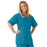 Medline AngelStat Women's V-Neck Tunic Scrub Top with 2 Pockets - AngelStat Women's V-Neck Short-Sleeve Tunic Scrub Top with 2 Pockets, Size 5XL, Peacock - 893NBT5XL