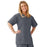 Medline AngelStat Women's V-Neck Tunic Scrub Top with 2 Pockets - AngelStat Women's V-Neck Short-Sleeve Tunic Scrub Top with 2 Pockets, Size 4XL, Charcoal - 893NCC4XL