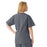 Medline AngelStat Women's V-Neck Tunic Scrub Top with 2 Pockets - AngelStat Women's V-Neck Short-Sleeve Tunic Scrub Top with 2 Pockets, Size 4XL, Charcoal - 893NCC4XL