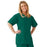 Medline AngelStat Women's V-Neck Tunic Scrub Top with 2 Pockets - AngelStat Women's V-Neck Short-Sleeve Tunic Scrub Top with 2 Pockets, Size 4XL, Hunter Green - 893NHG4XL