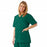 Medline AngelStat Women's V-Neck Tunic Scrub Top with 2 Pockets - AngelStat Women's V-Neck Short-Sleeve Tunic Scrub Top with 2 Pockets, Size 4XL, Hunter Green - 893NHG4XL