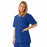 Medline AngelStat Women's V-Neck Tunic Scrub Top with 2 Pockets - AngelStat Women's V-Neck Short-Sleeve Tunic Scrub Top with 2 Pockets, Size 4XL, Sapphire - 893NHT4XL