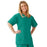 Medline AngelStat Women's V-Neck Tunic Scrub Top with 2 Pockets - AngelStat Women's V-Neck Short-Sleeve Tunic Scrub Top with 2 Pockets, Size 4XL, Emerald - 893NJT4XL