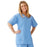 Medline AngelStat Women's V-Neck Tunic Scrub Top with 2 Pockets - AngelStat Women's V-Neck Short-Sleeve Tunic Scrub Top with 2 Pockets, Size 4XL, Ceil Blue - 893NTH4XL