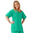 Medline AngelStat Women's V-Neck Tunic Scrub Top with 2 Pockets - AngelStat Women's V-Neck Short-Sleeve Tunic Scrub Top with 2 Pockets, Size 4XL, Jade - 893NTJ4XL