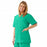 Medline AngelStat Women's V-Neck Tunic Scrub Top with 2 Pockets - AngelStat Women's V-Neck Short-Sleeve Tunic Scrub Top with 2 Pockets, Size 4XL, Jade - 893NTJ4XL