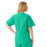 Medline AngelStat Women's V-Neck Tunic Scrub Top with 2 Pockets - AngelStat Women's V-Neck Short-Sleeve Tunic Scrub Top with 2 Pockets, Size L, Jade - 893NTJL