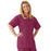 Medline AngelStat Women's V-Neck Tunic Scrub Top with 2 Pockets - AngelStat Women's V-Neck Short-Sleeve Tunic Scrub Top with 2 Pockets, Size 4XL, Raspberry - 893NTR4XL