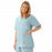 Medline AngelStat Women's V-Neck Tunic Scrub Top with 2 Pockets - AngelStat Women's V-Neck Short-Sleeve Tunic Scrub Top with 2 Pockets, Size M, Misty - 893NTZM