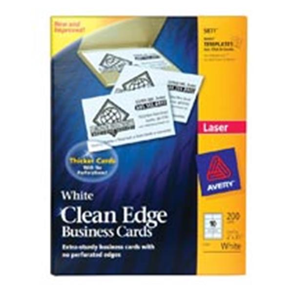 Avery Consumer Products 2Sd Cln Edg Bsns Crd 2x3.5 Wht 200/Pk 200/Pk