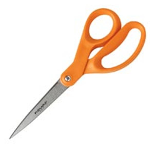 Fiskars Fiskars Our Finest Contoured Scissors 8" Straight Orange 1/PK