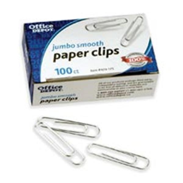 Office Depot Business Services Office Depot Brand Paper Clips Jumbo Silver 100/Box 100/Bx