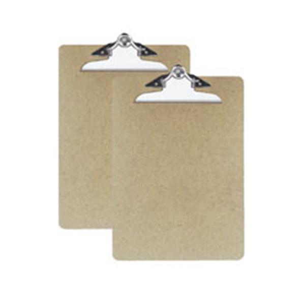 Office Depot Business Services OIC Hardboard Clipboards Letter Size 9 in x 12 1/2 in Brown 2/Pk