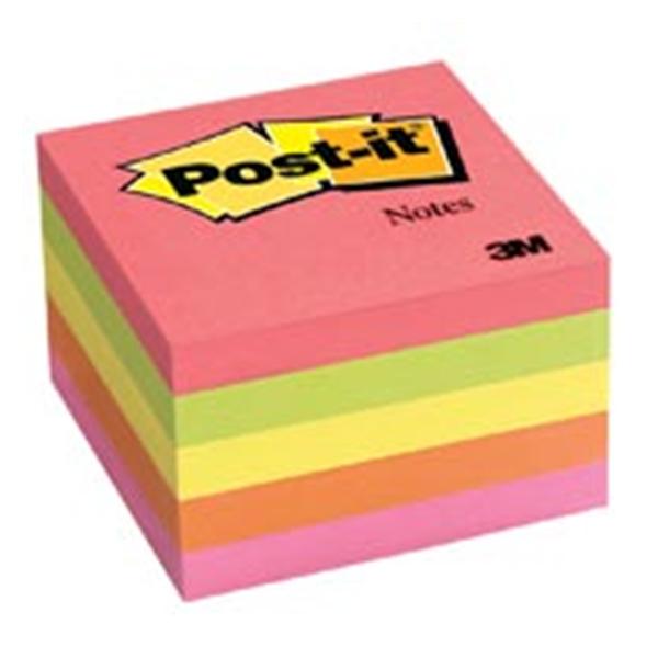 3M Business Products Notes Neon 3 in x 3 in 100 Sheets/Pad 5/Pack 5/Pk