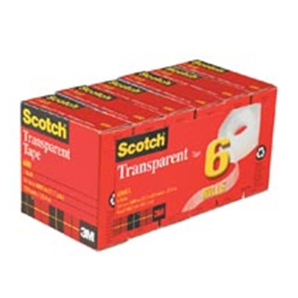 Office Depot Business Services Sctch Clr Trnsprnt Tp 1" Cr 3/4" x 1000 in 6/Pk 6/Pk