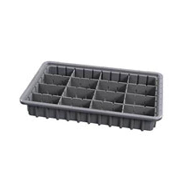 Harloff Manufacturing Tray Exchange 16..5x11x2.5" Gray Ea