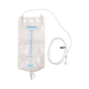 Namic Closed Fluid Systems - Waste Bag with Check Valve, Male Luer Lock, Drape Clip, 1, 500 mL - H965905000281